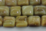 CTE1527 15.5 inches 12*12mm square golden tiger eye beads wholesale