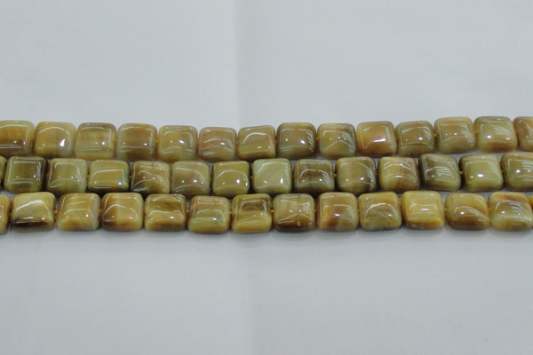 CTE1528 15.5 inches 14*14mm square golden tiger eye beads wholesale