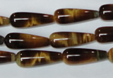 CTE153 15.5 inches 8*22mm teardrop yellow tiger eye gemstone beads