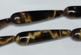 CTE154 15.5 inches 8*35mm teardrop yellow tiger eye gemstone beads