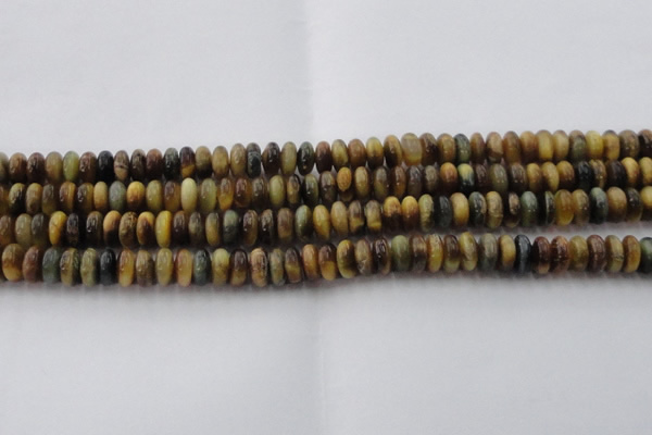 CTE1546 15.5 inches 4*8mm rondelle golden & blue tiger eye beads