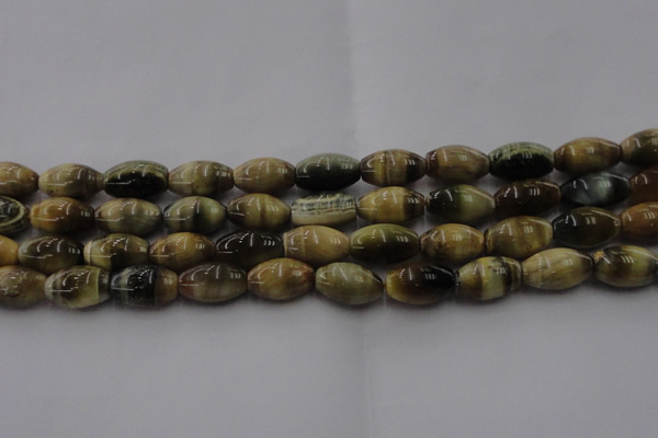 CTE1555 15.5 inches 12*16mm rice golden & blue tiger eye beads wholesale