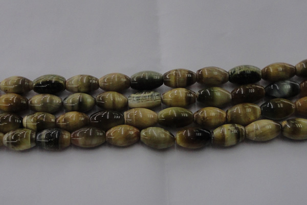 CTE1556 15.5 inches 13*18mm rice golden & blue tiger eye beads wholesale