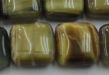 CTE1567 15.5 inches 18*18mm square golden & blue tiger eye beads wholesale