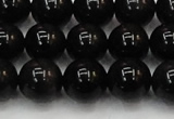 CTE1604 15.5 inches 12mm round AB grade black tiger eye beads