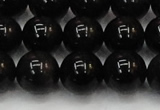 CTE1605 15.5 inches 14mm round AB grade black tiger eye beads