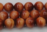 CTE1662 15.5 inches 8mm round sun orange tiger eye beads