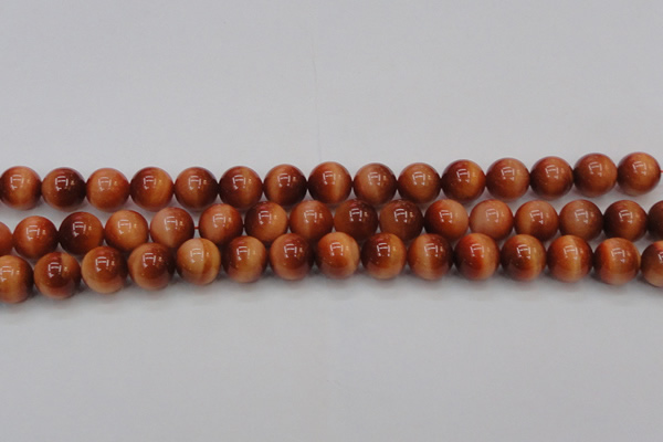 CTE1664 15.5 inches 12mm round sun orange tiger eye beads