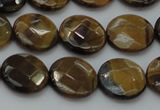 CTE1725 15.5 inches 12mm faceted coin yellow tiger eye beads