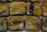 CTE1735 15.5 inches 18*18mm faceted square yellow tiger eye beads