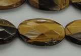 CTE1740 15.5 inches 18*25mm faceted oval yellow tiger eye beads