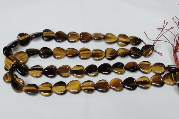 CTE179 15.5 inches 10*10mm heart yellow tiger eye gemstone beads