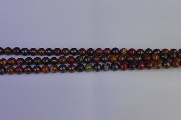 CTE1790 15.5 inches 4mm round red iron tiger beads wholesale