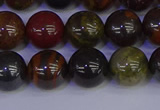 CTE1793 15.5 inches 10mm round red iron tiger beads wholesale