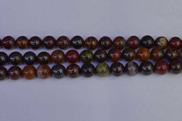 CTE1795 15.5 inches 14mm round red iron tiger beads wholesale