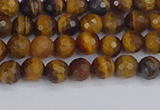 CTE1826 15.5 inches 4mm faceted round yellow tiger eye beads