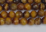 CTE1827 15.5 inches 6mm faceted round yellow tiger eye beads