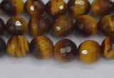 CTE1828 15.5 inches 8mm faceted round yellow tiger eye beads