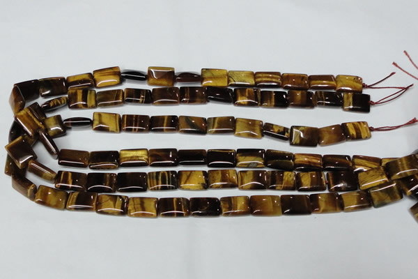 CTE188 15.5 inches 10*14mm rectangle yellow tiger eye gemstone beads