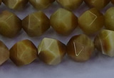 CTE1903 15.5 inches 10mm faceted nuggets golden tiger eye beads