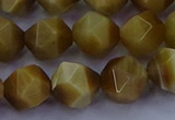 CTE1904 15.5 inches 12mm faceted nuggets golden tiger eye beads