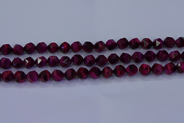 CTE1907 15.5 inches 8mm faceted nuggets red tiger eye beads