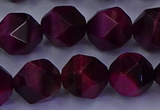 CTE1908 15.5 inches 10mm faceted nuggets red tiger eye beads