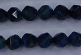 CTE1911 15.5 inches 6mm faceted nuggets blue tiger eye beads