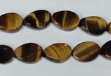 CTE192 15.5 inches 10*14mm twisted oval yellow tiger eye gemstone beads