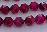 CTE1941 15.5 inches 6mm faceted nuggets red tiger eye beads