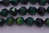 CTE1946 15.5 inches 6mm faceted nuggets green tiger eye beads