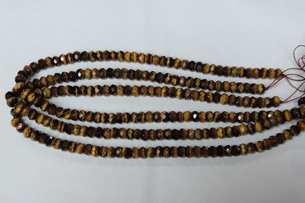 CTE199 15.5 inches 7*10mm faceted rondelle yellow tiger eye gemstone beads