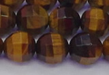 CTE1993 15.5 inches 10mm faceted round yellow tiger eye beads