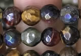 CTE2001 15.5 inches 6mm faceted round AB-color mixed tiger eye beads