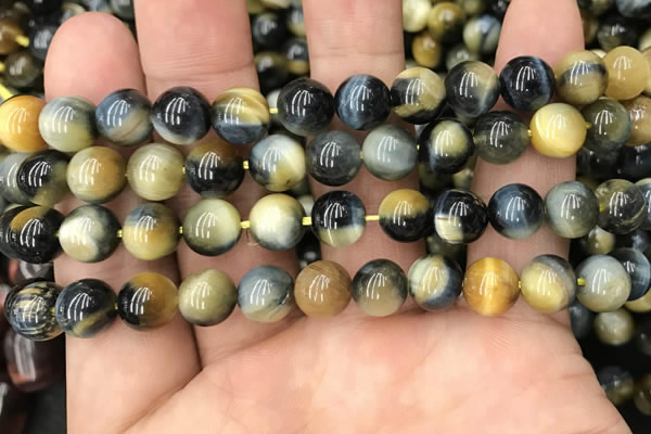 CTE2018 15.5 inches 12mm round golden & blue tiger eye beads wholesale