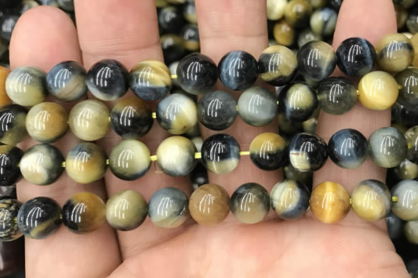 CTE2019 15.5 inches 14mm round golden & blue tiger eye beads wholesale