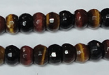 CTE202 15.5 inches 7*10mm faceted rondelle red & yellow tiger eye beads