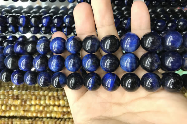 CTE2040 15.5 inches 14mm round blue tiger eye beads wholesale