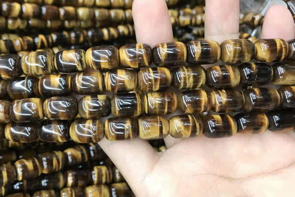 CTE2059 15.5 inches 10*14mm drum yellow tiger eye gemstone beads