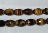 CTE206 15.5 inches 6*8mm faceted rice yellow tiger eye beads