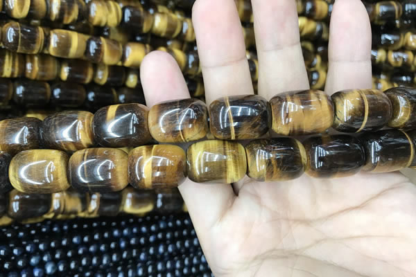 CTE2062 15.5 inches 15*20mm drum yellow tiger eye gemstone beads