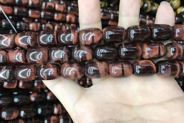 CTE2067 15.5 inches 12*16mm drum red tiger eye gemstone beads