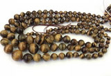 CTE2078 15.5 inches 6mm - 16mm round yellow tiger eye graduated beads