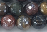 CTE2095 15.5 inches 10mm faceted round AB-color mixed tiger eye beads