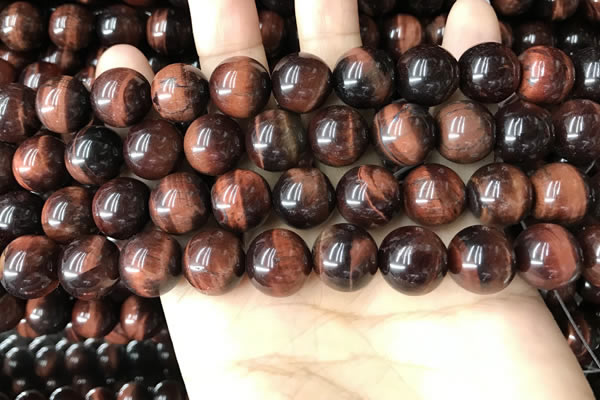 CTE2185 15.5 inches 14mm round red tiger eye gemstone beads