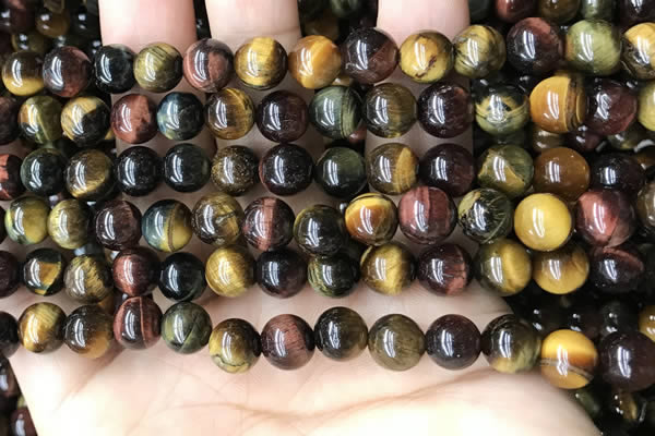 CTE2192 15.5 inches 8mm round mixed tiger eye beads wholesale