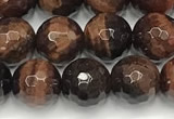 CTE2255 15 inches 8mm faceted round red tiger eye beads