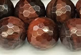 CTE2323 15 inches 12mm faceted round red tiger eye beads