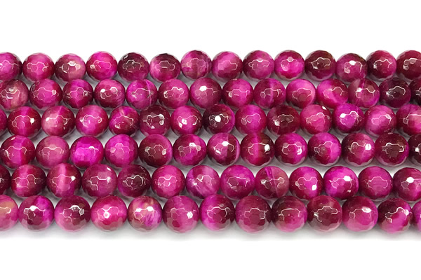 CTE2340 15 inches 6mm faceted round red tiger eye beads