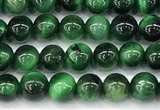 CTE2403 15 inches 4mm round green tiger eye beads